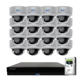 16-Channel 8MP 4TB NVR Security Camera System with 16 Wired Dome Motorized Zoom Camera, Color Night Vision, Microphone by GW Security