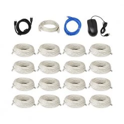 16-Channel 8MP 4TB NVR Security Camera System with 16 Wired Dome Motorized Zoom Camera, Color Night Vision, Microphone by GW Security -ELECTRICAL TOOLS Store white gw security wired security camera systems gw8171mmic16 4t 76 1000