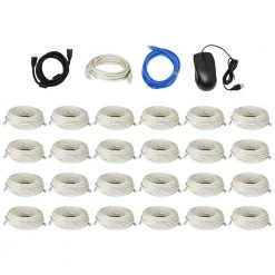 32-Channel 8MP 8TB NVR Security Camera System with 24 Wired Dome Motorized Zoom Camera, Color Night Vision, Microphone by GW Security -ELECTRICAL TOOLS Store white gw security wired security camera systems gw8171mmic24 8t 76 1000