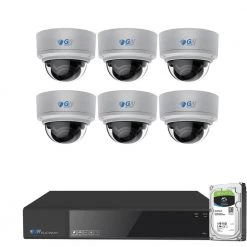 8-Channel 8MP 2TB NVR Security Camera System with 6 Wired Dome Motorized Zoom Camera, Color Night Vision, Microphone by GW Security