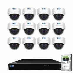 16-Channel 8MP 4TB NVR Smart Security Camera System w/12 Wired Dome Cameras 2.8 mm Fixed Lens Artificial Intelligence by GW Security