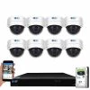 8-Channel 8MP 2TB NVR Smart Security Camera System with 8 Wired Dome Cameras 2.8mm Fixed Lens Artificial Intelligence by GW Security