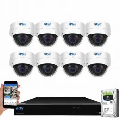 8-Channel 8MP 2TB NVR Smart Security Camera System with 8 Wired Dome Cameras 2.8mm Fixed Lens Artificial Intelligence by GW Security