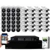 64-Channel 8MP 16TB NVR Smart Security Camera System with 24 Wired Turret and 24 Bullet Cameras 3.6 mm Fixed Lens AI by GW Security