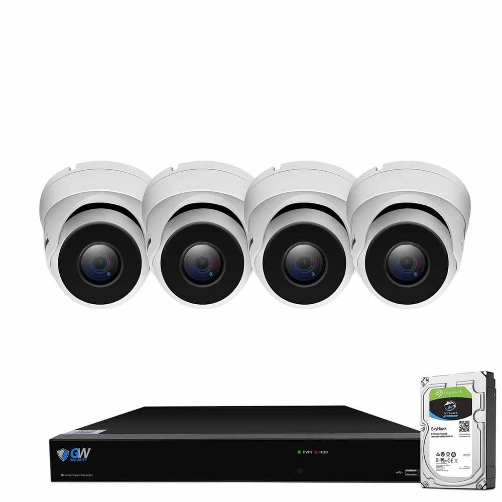 8-Channel 8MP 1TB NVR Smart Security Camera System with 4 Wired Bullet Cameras 3.6 mm Fixed Lens Artificial Intelligence by GW Security 1 8-Channel 8MP 1TB NVR Smart Security Camera System with 4 Wired Bullet Cameras 3.6 mm Fixed Lens Artificial Intelligence by GW Security
