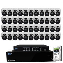 64-Channel 8MP 16TB NVR Smart Security Camera System w/40 Wired Bullet Cameras 3.6 mm Fixed Lens Artificial Intelligence by GW Security