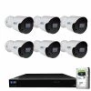 8-Channel 8MP 4K NVR 2TB Security Camera System with 6 Wired IP POE Cameras Bullet Fixed Lens, Artificial Intelligence by GW Security