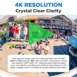 8-Channel 8MP 4K NVR 2TB Security Camera System with 8 Wired IP POE Cameras Bullet Fixed Lens, Artificial Intelligence by GW Security -ELECTRICAL TOOLS Store white gw security wired security camera systems gw8537ip8 2t 4f 1000